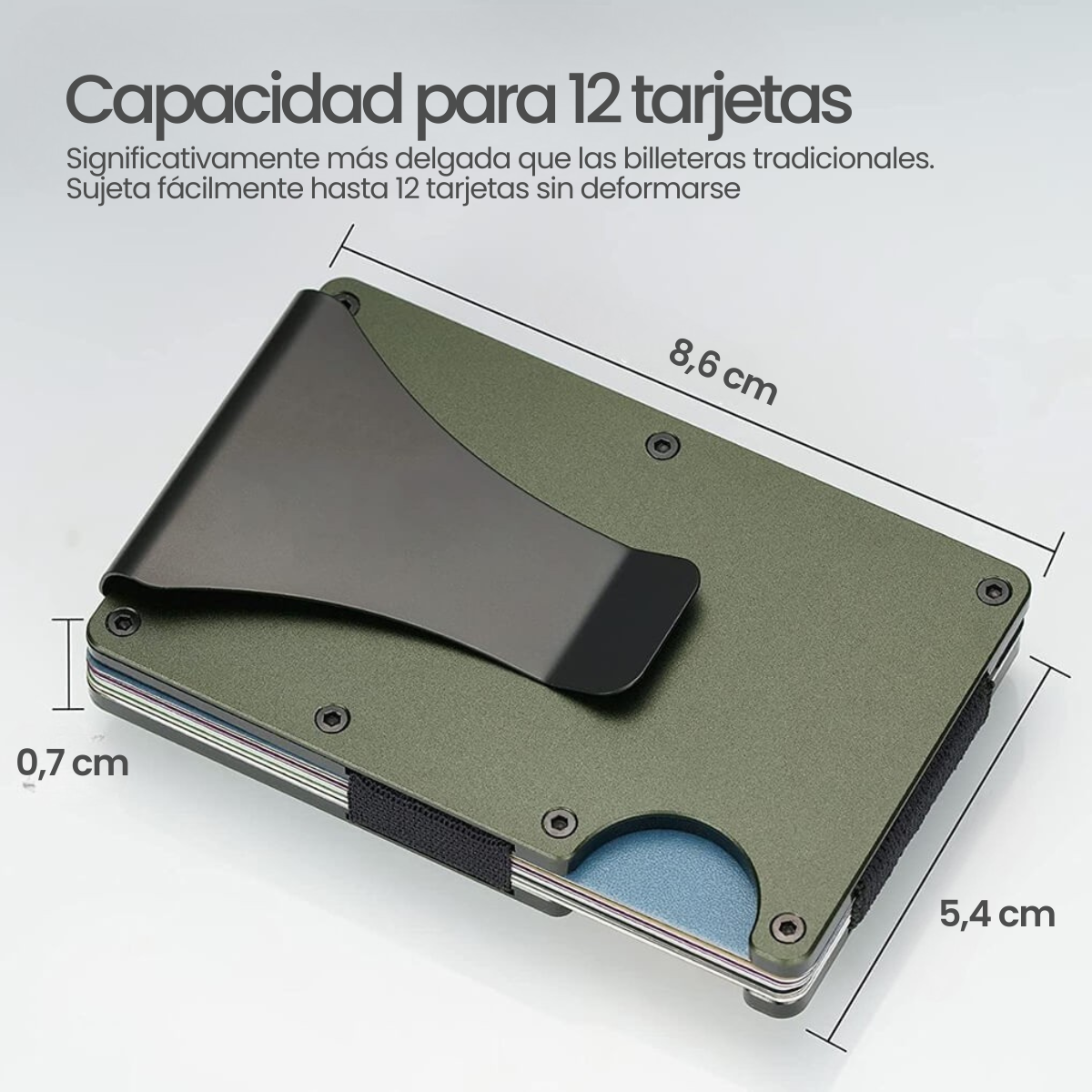 Billetera Metálica Portátil para Tarjetas