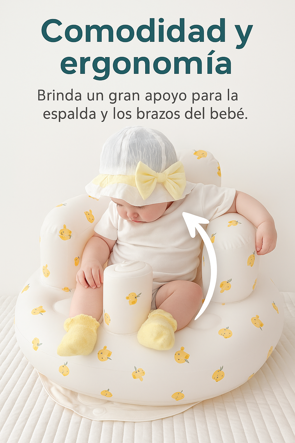 Asiento Inflable para Bebés – Soporte Ergonómico para Aprender a Sentarse