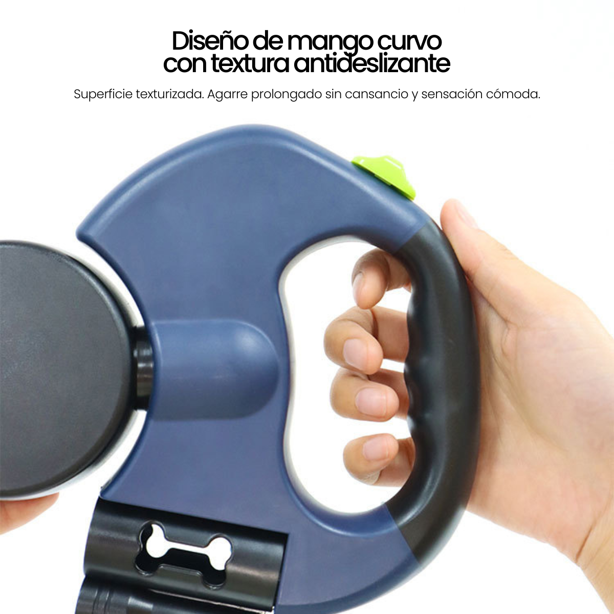 Correa Retráctil 2 en 1 para Perros con Luz LED y Dispensador de Bolsas – Antienredo y Ergonómica