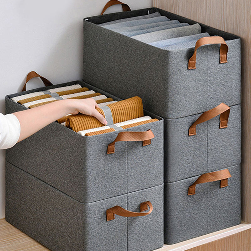 Caja de Almacenamiento Plegable para el Hogar – Organizador de Tela con Asas Reforzadas