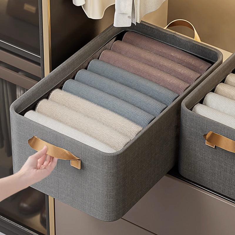 Caja de Almacenamiento Plegable para el Hogar – Organizador de Tela con Asas Reforzadas