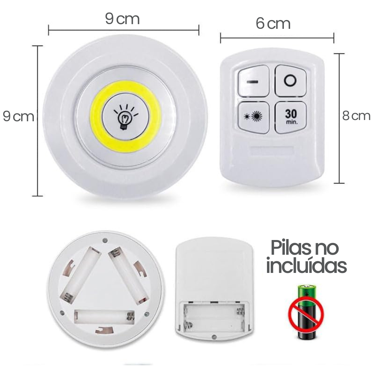 Luces Nocturnas LED con Control Remoto – Iluminación Regulable para Dormitorio y Hogar