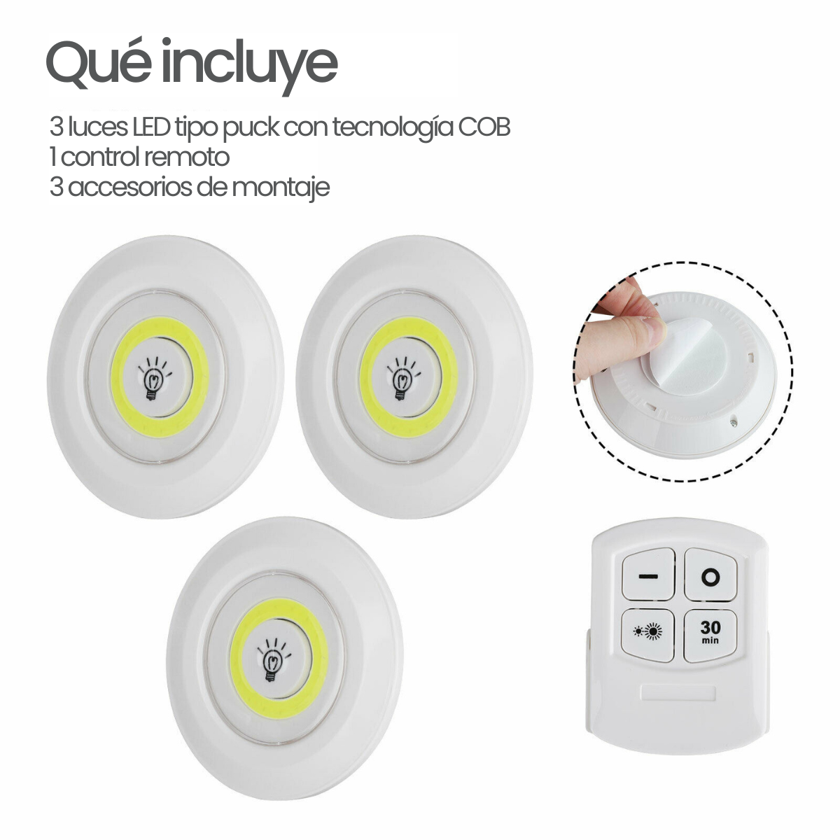 Luces Nocturnas LED con Control Remoto – Iluminación Regulable para Dormitorio y Hogar