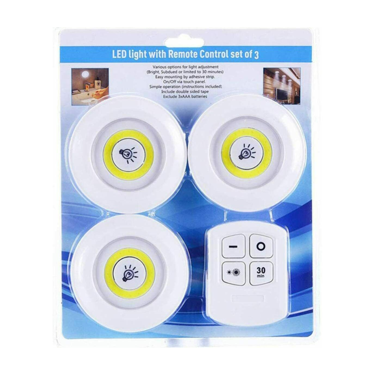 Luces Nocturnas LED con Control Remoto – Iluminación Regulable para Dormitorio y Hogar