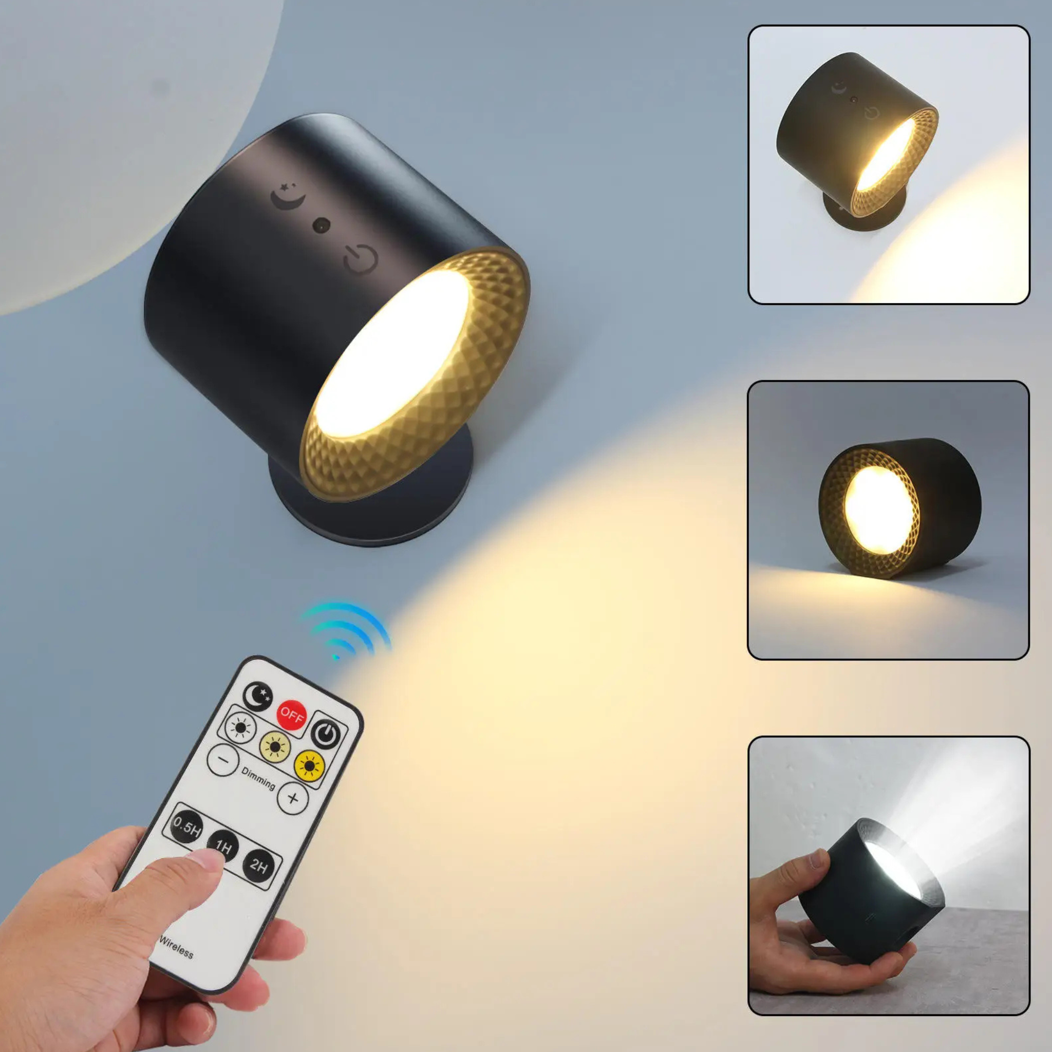 Lámpara LED Recargable con Doble Fuente de Luz y Base Magnética