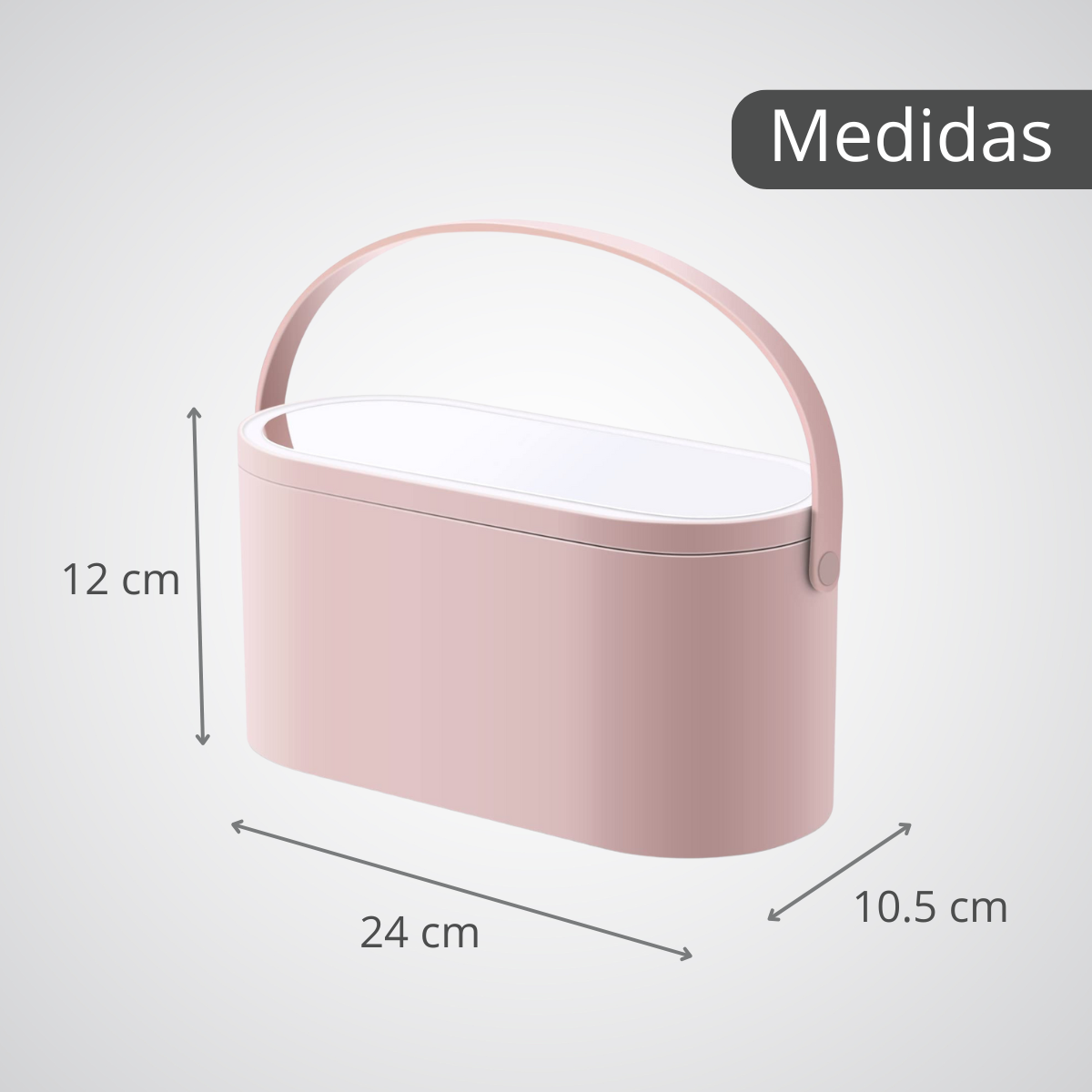 Organizador de Maquillaje con Espejo y luz LED – Organizador para Cosméticos