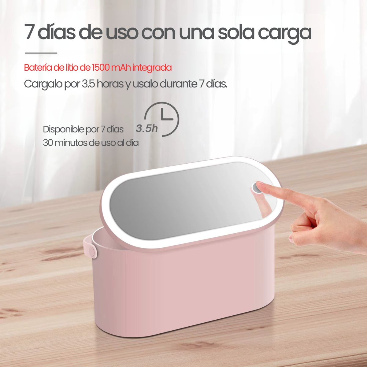 Organizador de Maquillaje con Espejo y luz LED – Organizador para Cosméticos