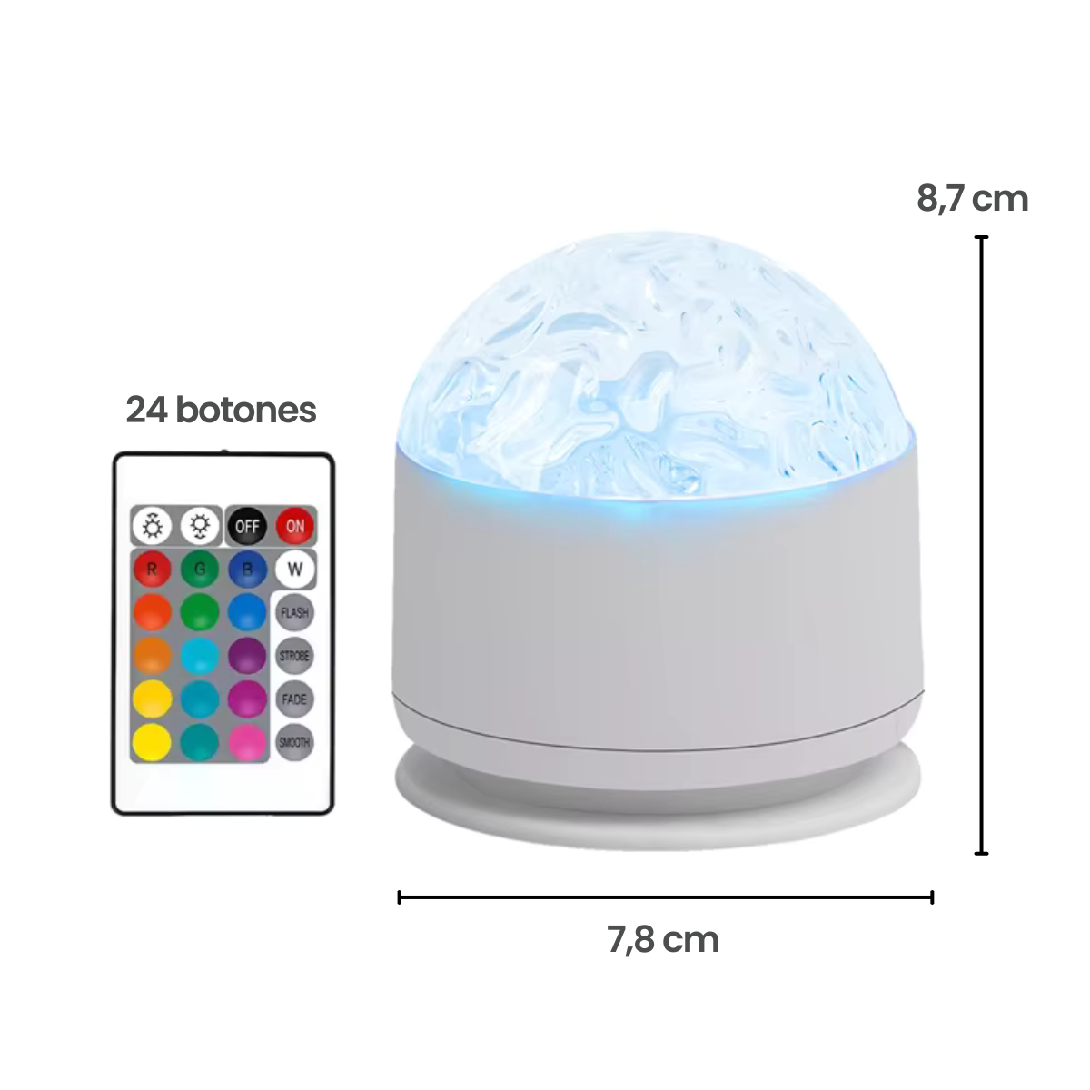 Lámpara Proyectora de Auroras Boreales RGB con Rotación – Iluminación Ambiental para Hogar y Oficina
