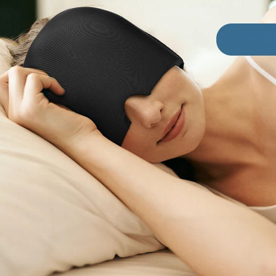Gorro de Gel Frío para Alivio de Migrañas y Dolores de Cabeza