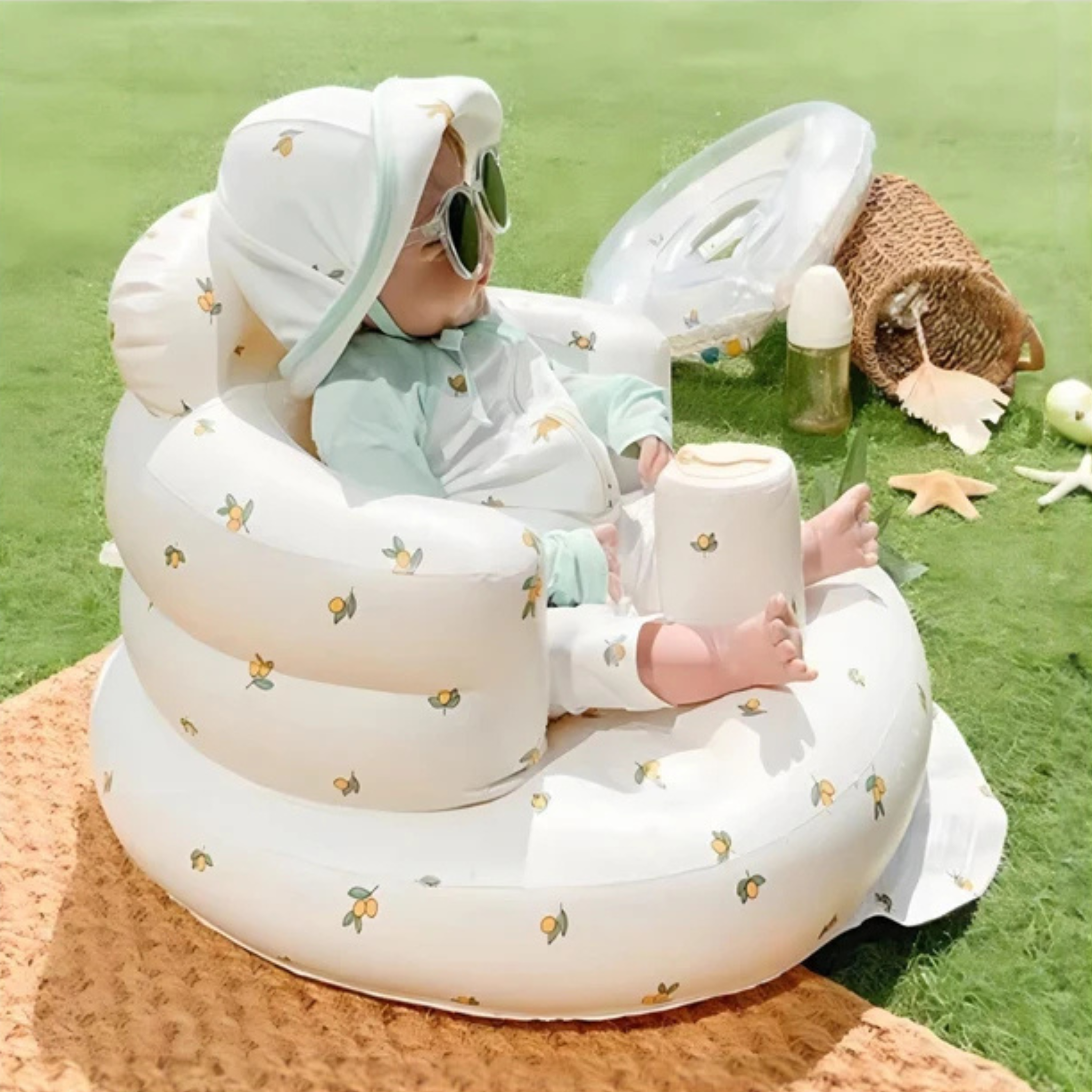 Asiento Inflable para Bebés – Soporte Ergonómico para Aprender a Sentarse