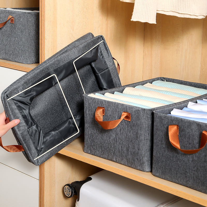Caja de Almacenamiento Plegable para el Hogar – Organizador de Tela con Asas Reforzadas