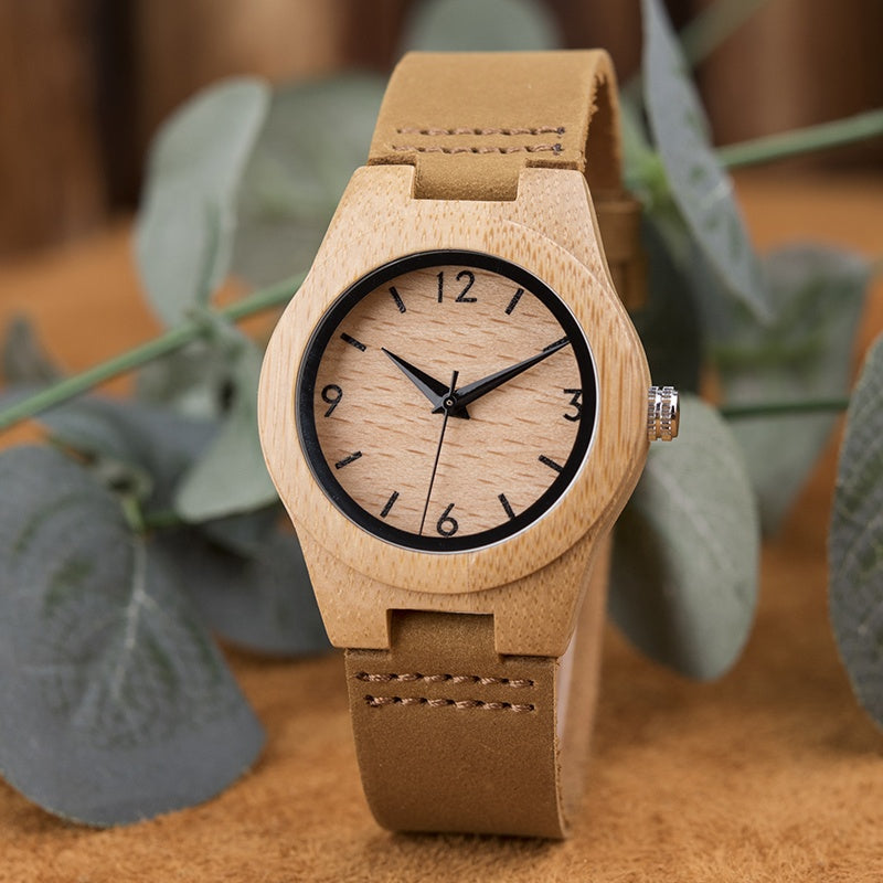Reloj de Madera de Bambú TERRANOVA – Diseño Natural y Elegante para Uso Diario
