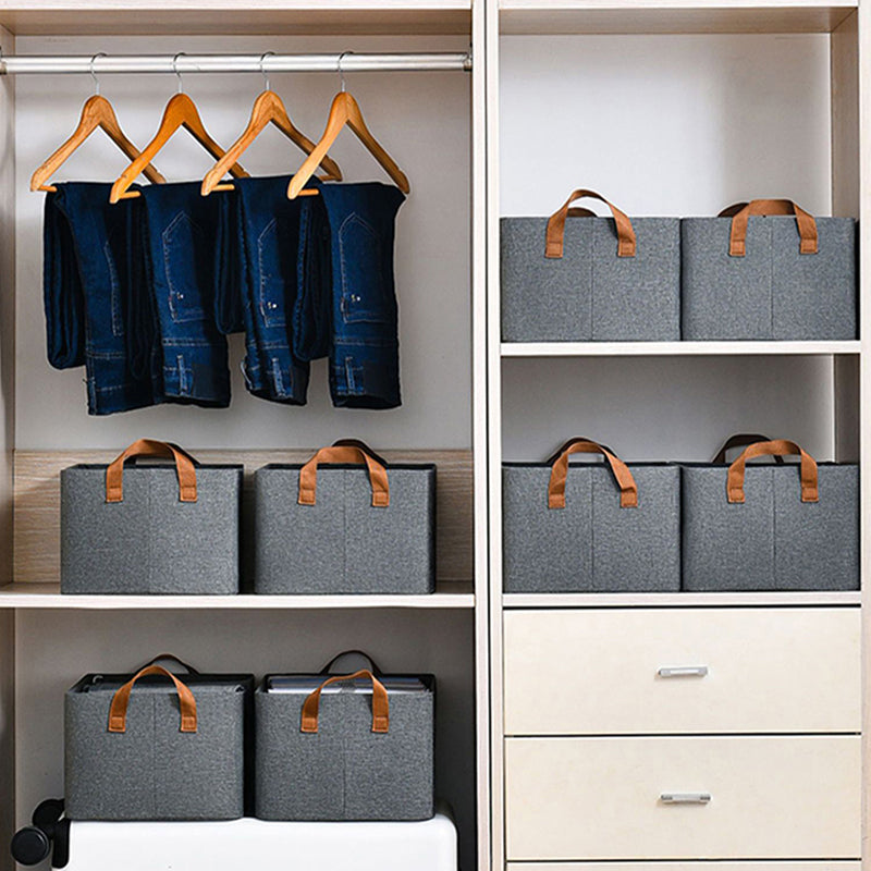 Caja de Almacenamiento Plegable para el Hogar – Organizador de Tela con Asas Reforzadas