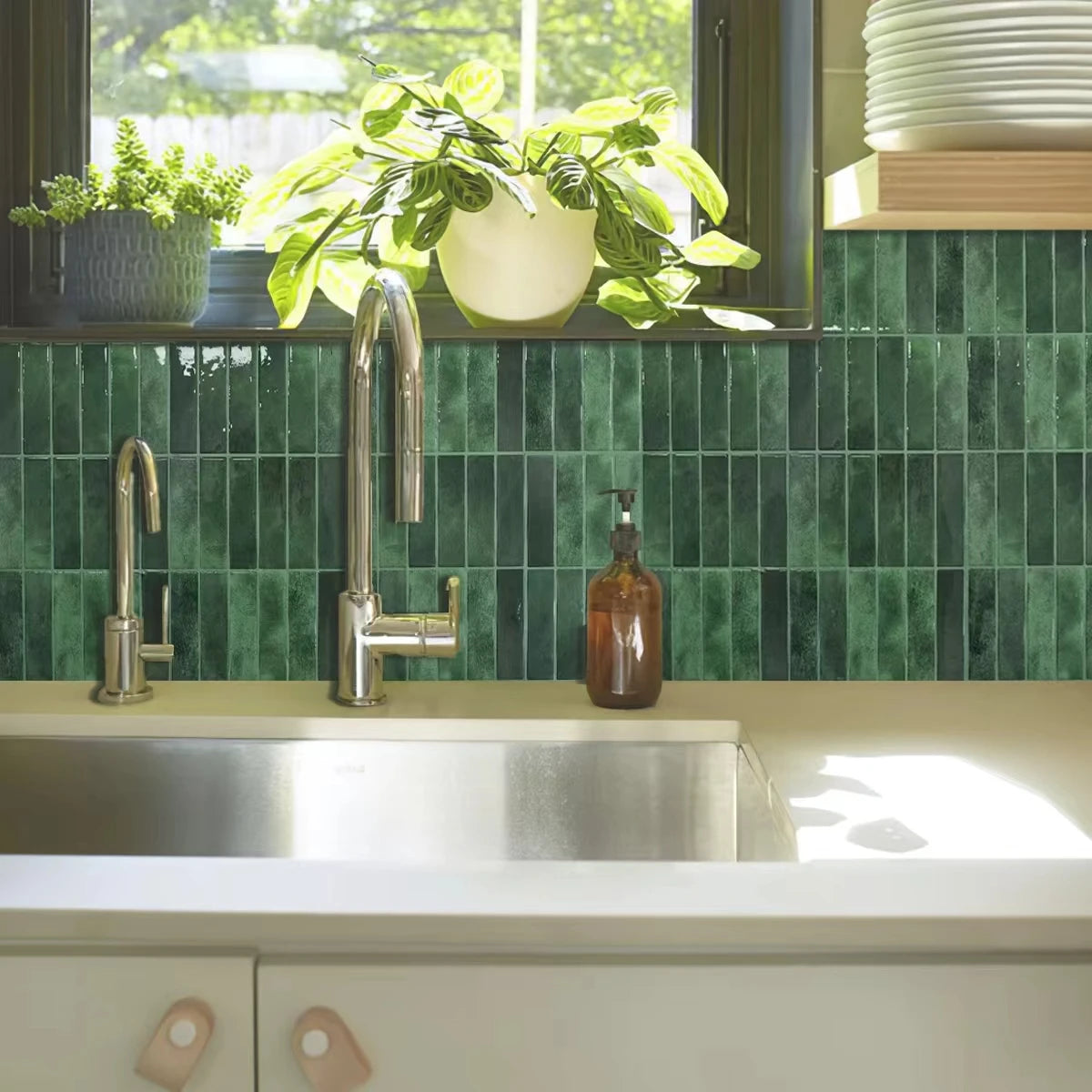 Azulejos Autoadhesivos 3D para Cocina y Baño - Pack 5 Planchas (0,33 metros cuadrados)